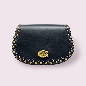 Coach Saddle Belt Bag With Scallop Rivets